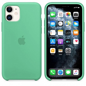 Apple iPhone 11 Silicone case (Светло-бирюзовый)