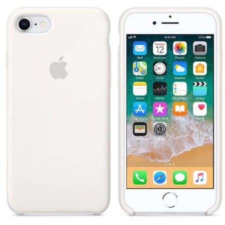 Apple Silicone Case для iPhone 8/7 белый