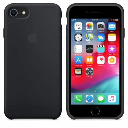 Apple Silicone Case для iPhone 8/7 черный
