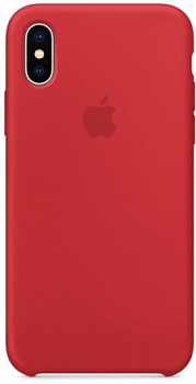 Apple Silicone Case для iPhone X/XS красный