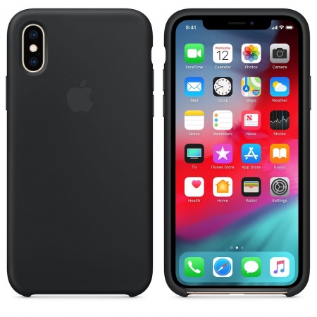 Apple Silicone Case для iPhone X/XS черный