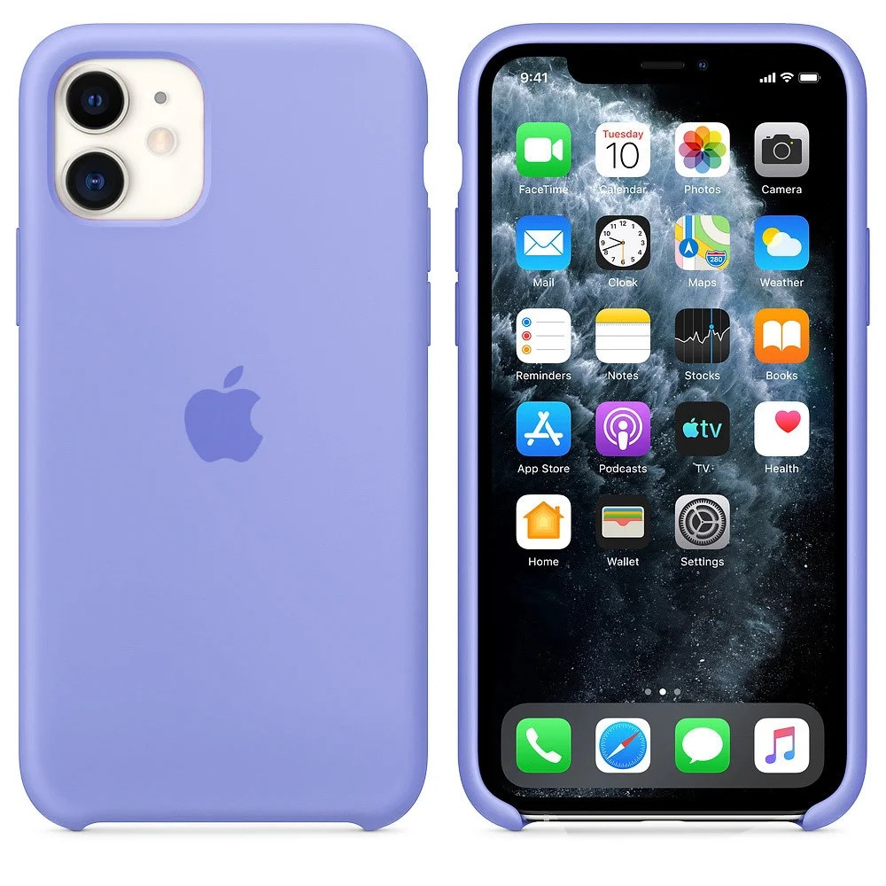 Apple iPhone 11 Silicone case (СЕРО-ГОЛУБОЙ)