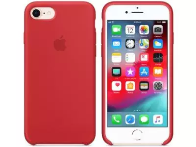 Apple Silicone Case для iPhone 8/7 красный