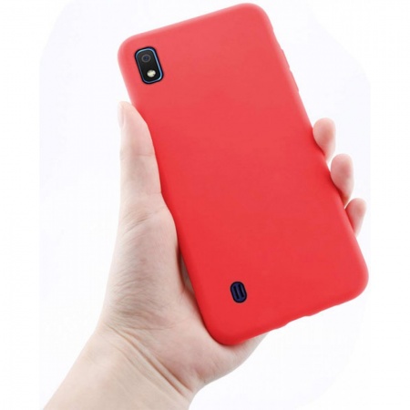 Чехол для Samsung Galaxy A10 красный силиконовый