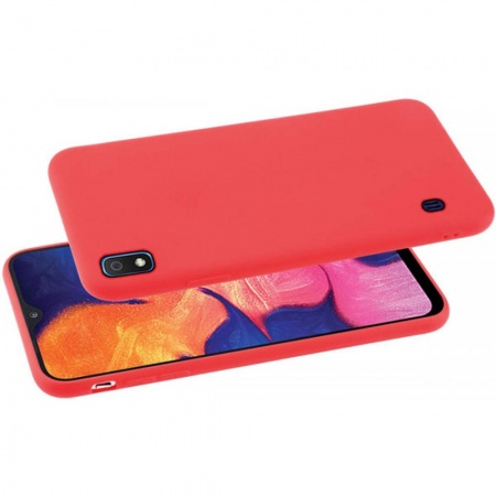 Чехол для Samsung Galaxy A10 красный силиконовый